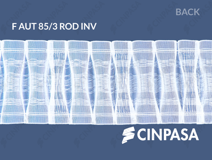  Cinta fruncidora automática pasabarra con presilla hilos transparente 